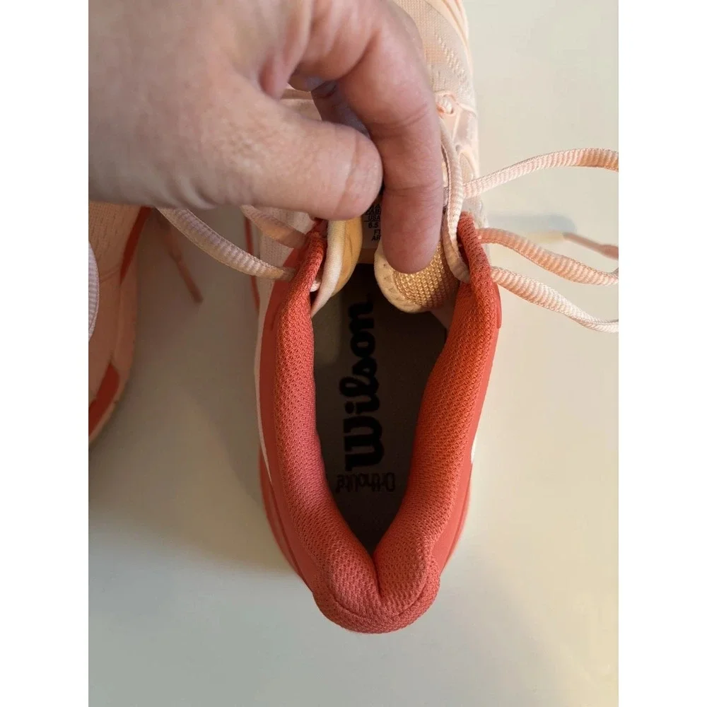 Women's WILSON Rush Pro 3.5 Tennis Shoes Sneakers WRS327320 Size 6.5 PEACH CORAL - Picture 7 of 9